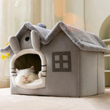 Cozy Foldable Pet House: 2-in-1 Cat Bed & Dog Kennel