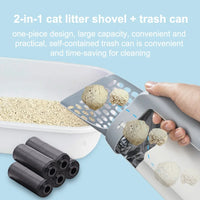 Self-Cleaning Cat Litter Scoop with Waste Bags and Filter - Pet Waste Removal Tool for Litter Box