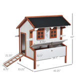 Large Wooden Chicken Coop with Nesting Box & Door 🐔