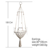 Bohemian Handwoven Cat Hammock Swing Bed - Stylish Macrame Wall Hanging for Home Decoration