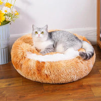 Cozy Plush Pet Bed: Perfect Retreat for Cats and Dogs - Non-Slip Bottom, Easy to Clean