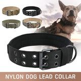 Tactical Heavy Duty Nylon Large Dog Collar with Metal Buckle - 2" Wide