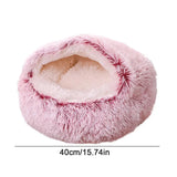 Cozy Plush Pet Bed: Perfect Retreat for Cats and Dogs - Non-Slip Bottom, Easy to Clean