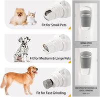 Ultimate Dog & Cat Nail Grinder with LED Light - Painless Grooming Tool for Dogs & Cats with 2 Grinding Heads