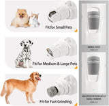 Ultimate Dog & Cat Nail Grinder with LED Light - Painless Grooming Tool for Dogs & Cats with 2 Grinding Heads