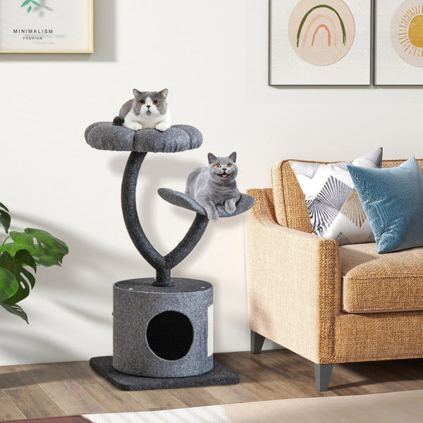 Premium Cat Tree for All Sizes - Stylish Curved Metal Frame for Ultimate Comfort and Play!