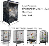 "Good Night Blackout Birdcage Cover - Universal, Breathable & Washable - Black - 20"W x 20"D x 30"H"