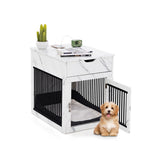 Stylish 2-in-1 Dog House with Convenient Drawer and Versatile Wired/Wireless Charging