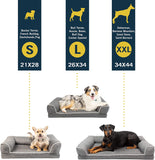 "Cozy Quilted Memory Foam Dog Couch: The Ultimate XXL Washable Dog Bed with Calming Nonslip Bottom!"