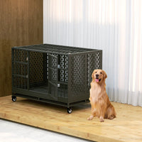 48 Inch Heavy Duty Dog Crate with Wheels.      