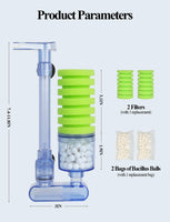 Professional Title: "Ultra Quiet Aquarium Biochemical Sponge Filter with Air Pump and Media Balls - 2 Sponges Included"