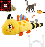 Gigwi Interactive Chirping Bird Cat Toy Set - Motion Activated Feather Kicker for Indoor Cats