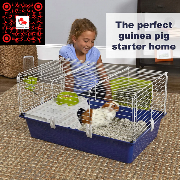 Guinea Pig Habitat Cage - Cozy Blue Retreat 🐹