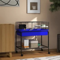 Two-Story Rolling Small Animal Cage with Removable Stand
